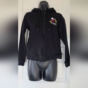 Ladies XS Black Disneyland Zip-Up Hoodie with Mickey Graphic